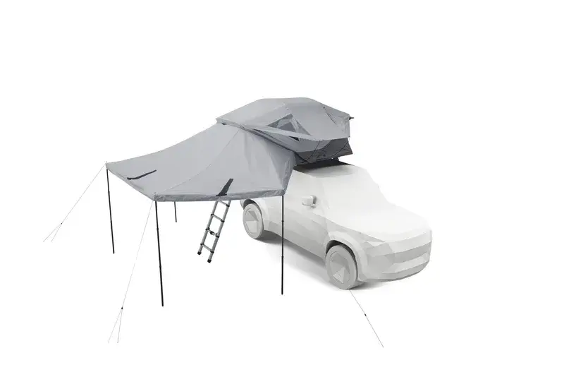 Thule Approach 2 Awning markise festet til et taktelt på en bil